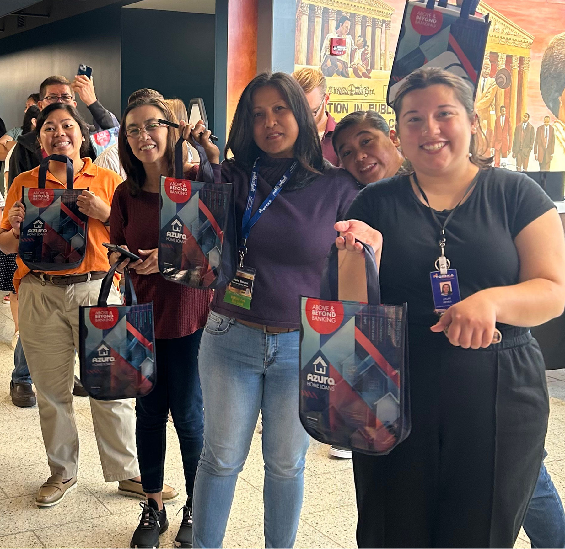 Teachers with Azura gift bags