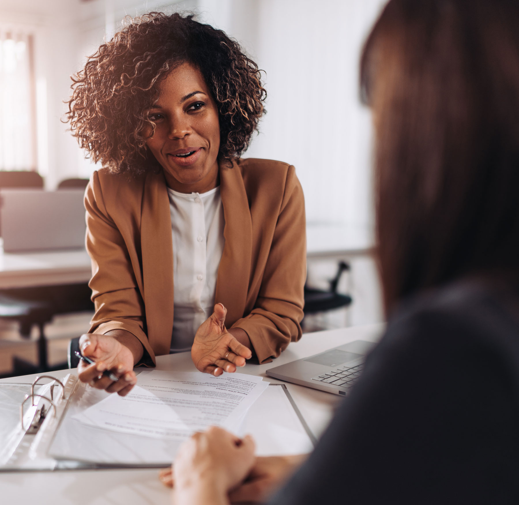 financial advisor working with a member